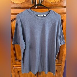 Rowm Men’s Blue Short Sleeve Slub Crewneck T-Shirt & White Specks! Size XL.